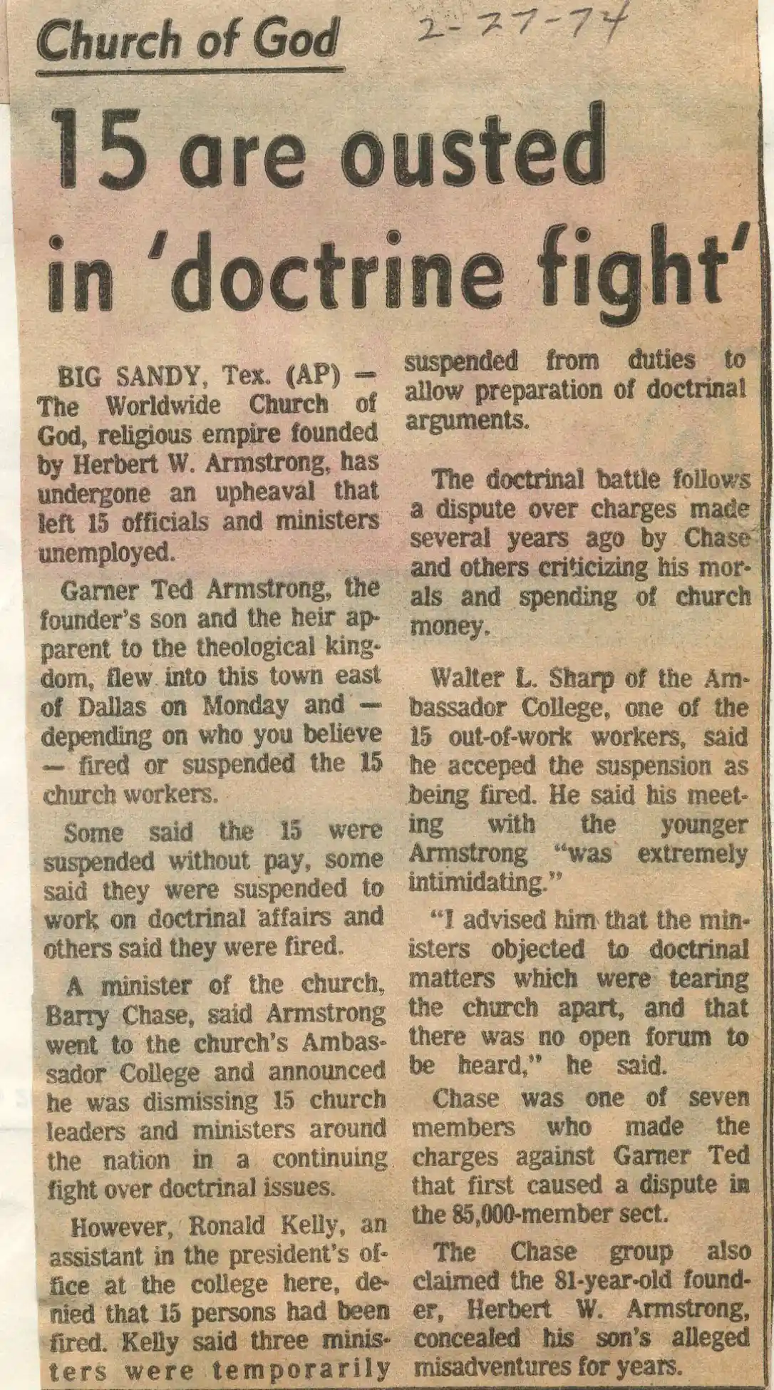 Deseret News, Salt Lake City, 2-27-74